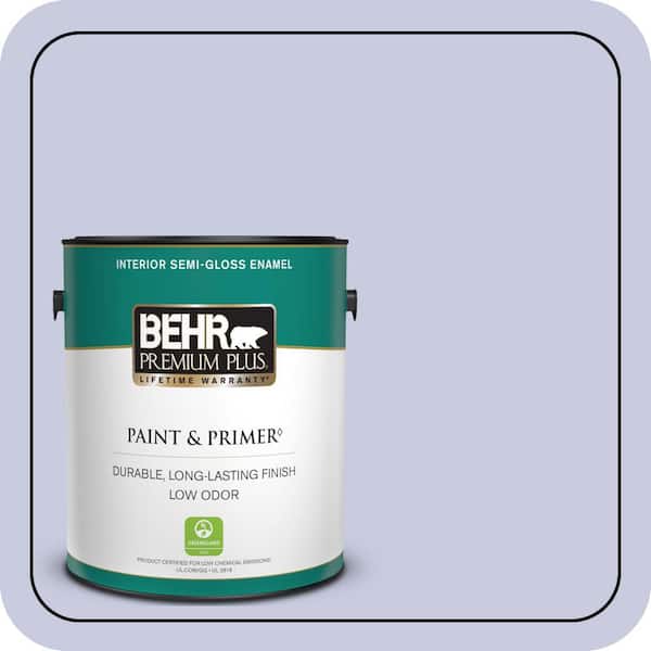 BEHR PREMIUM PLUS 1 gal. #630C-3 Timeless Lilac Semi-Gloss Enamel Low Odor Interior Paint & Primer