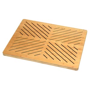 Natural 17.75 in. x 23.75 in. Bamboo Floor and Bath Mat