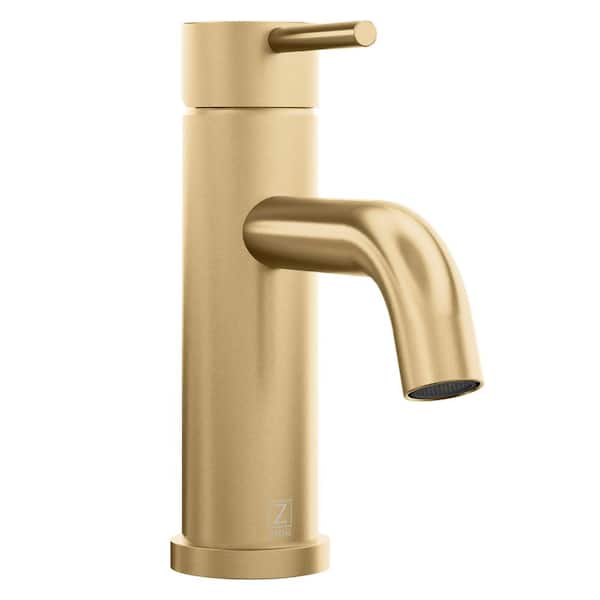 Palisades Elegant Single Handle Single Hole Bathroom Sink Faucet in Champagne Bronze