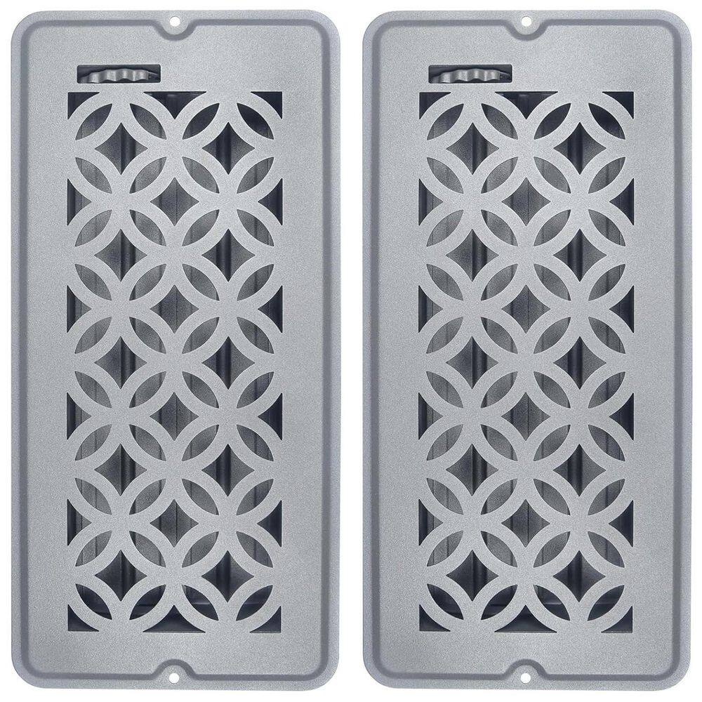 2-Piece Bath Accessory Set in Gray, 4 x 10 in. Adjustable Decorative Vent Covers for Home Floor Ceiling price history on PriceWatchPro