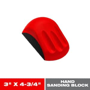 Comfort-Grip Hand Sanding Block For 5 in. Sanding Discs with Assorted 80-Grit, 120-Grit and 200-Grit Sanding