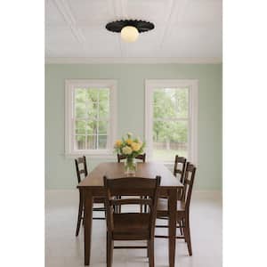 Stevie 13.75 in. 1 Light Black Flush Mount