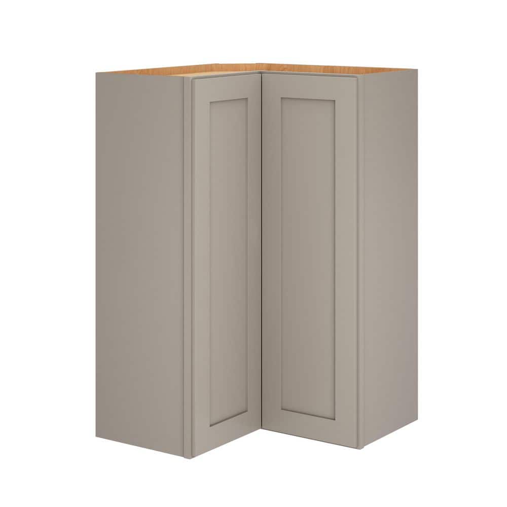 QuickShip Cottage 36 in. W x 12 in. D x 36 in. H Assembled Plywood Shaker L-Shaped Corner Standard Cabinet in Sterling price history on PriceWatchPro