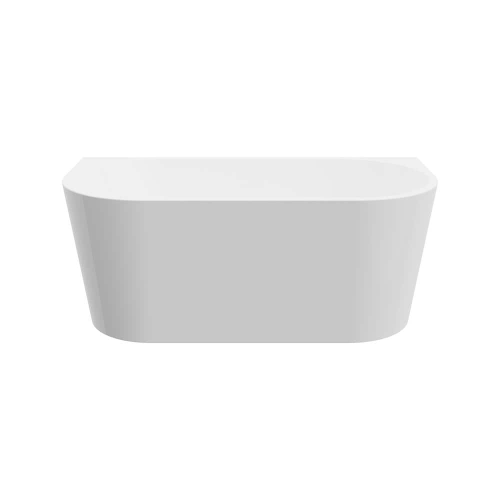 Lassandra 59 in. Acrylic Free-Standing Flatbottom Oval Bathtub with Center Drain in White price history on PriceWatchPro