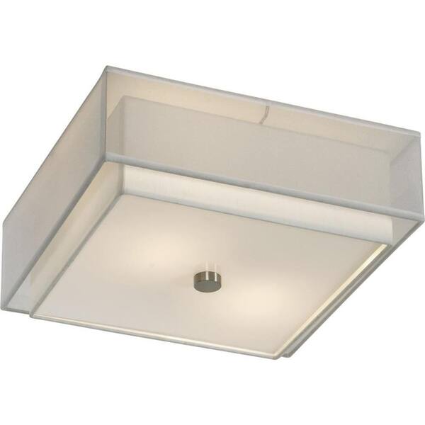 Filament Design Lakyn 2-Light Brushed Nickel Flush Mount