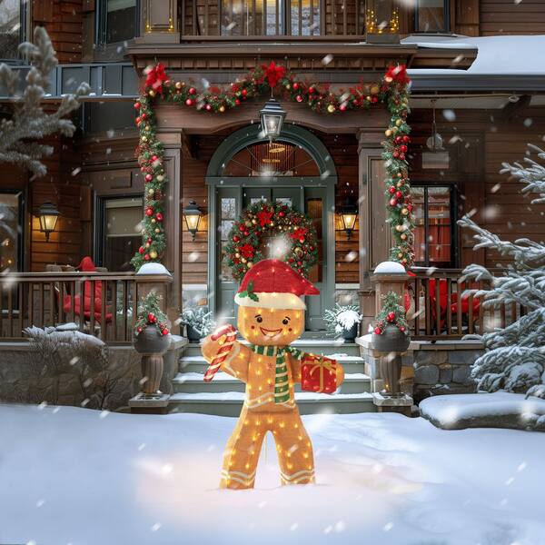 VEIKOUS 36in. 200L LED Rocking Horse Outdoor Christmas Decoration