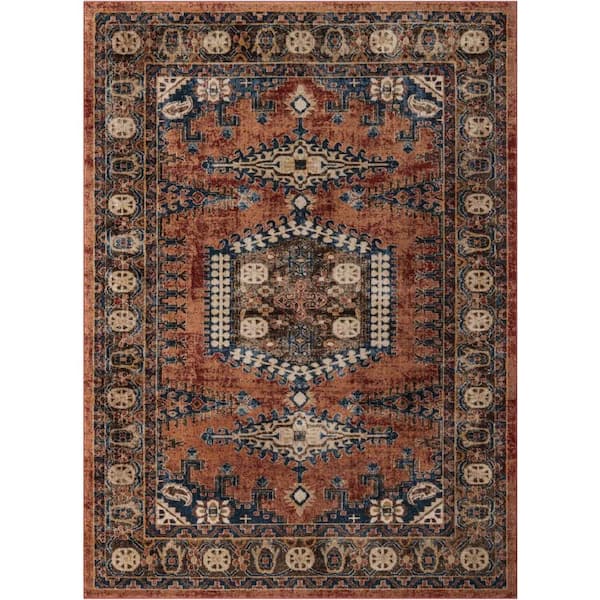 Unique Loom Utopia Larissa Terracotta 7' 10 x 11' 0 Area Rug