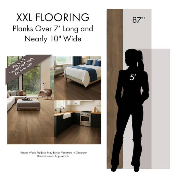Seacrest Rosetan XXL 30 MIL x 9 in. x 87 in. Waterproof Click Lock Hybrid Rigid Core Flooring (32.40 sq.ft./Case)