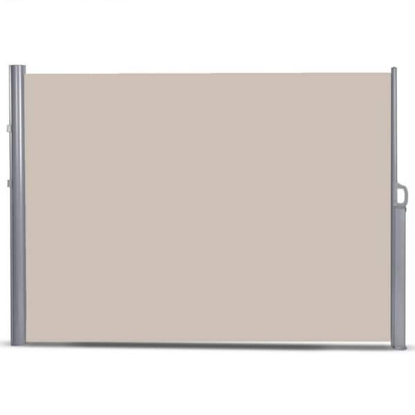 Clihome 118.5 in. W x 71 in. H Patio Retractable Aluminum Folding Side Awning Screen (Extendable up to 6 ft. x 10 ft.)