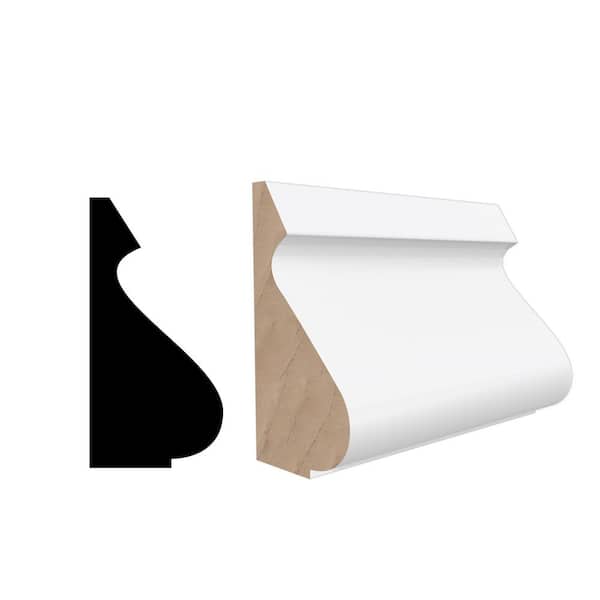 RMM 163 11/16 in. D x 1 3/8 in. W x 96in. L Primed Finger-Joined Pine Base Cap Moulding 20-pcs 160 Ft Total