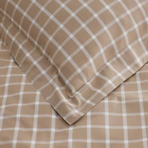 Company Cotton Windowpane Yard-Dyed Cotton Percale Sham