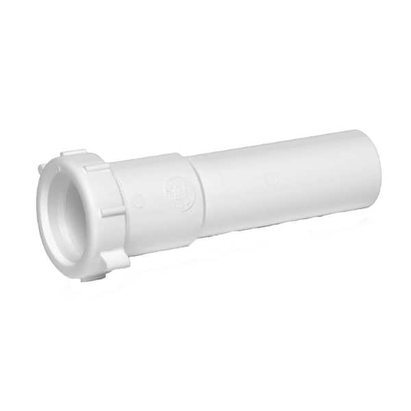 Everbilt 1 2 In X 6 White Plastic Slip Joint Sink Drain Tailpiece Extension C9792 The Home Depot - Bathroom Vanity Drain Extension