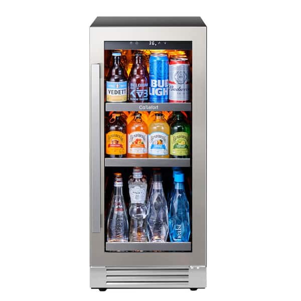 15 in. 100 (12 oz.) Cans Beverage Cooler Refrigerator Soda Drink Mini Fridge Built-in or Freestanding Frost-Free