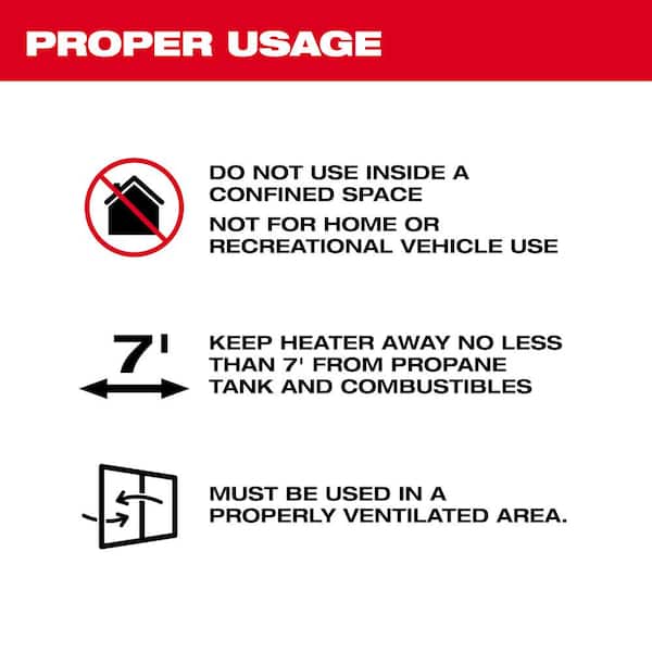 Milwaukee - M18 18-Volt Lithium-Ion Cordless Forced Air Propane Portable Heater (Tool-Only)