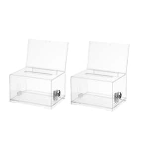Clear Acrylic Locking Suggestion Box (2-Pack)