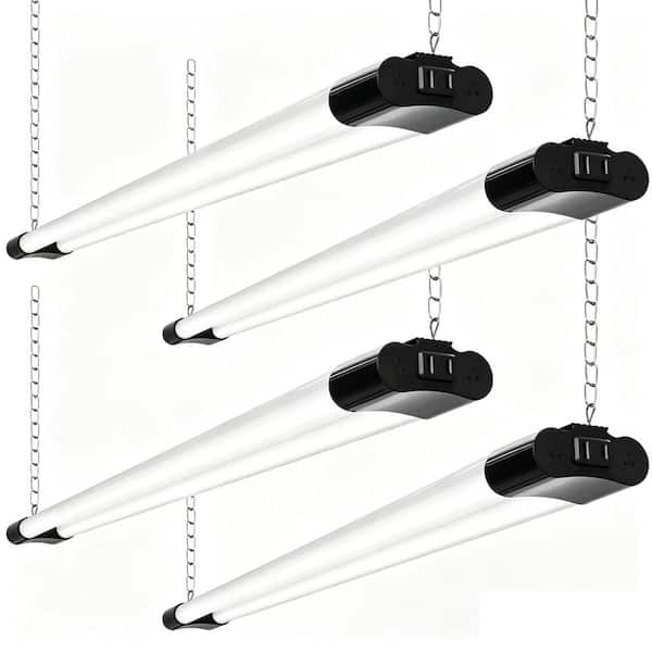 4 ft. 40-Watt 5000K White T8 LED Shop Light Daylight Linkable Utility Light for Garage Workshop (4-Pack)