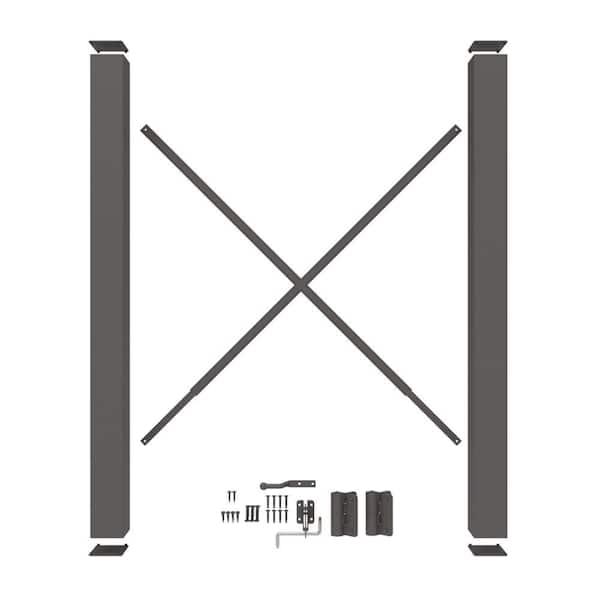 Barrette Outdoor Living VersaRail Cambridge 36 in. Matte Bronze Aluminum Gate Kit