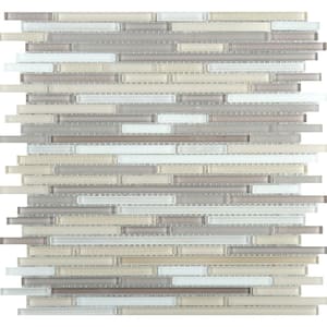 Infinity Aeon Glossy 11.73 in. x 11.73 in. x 4mm Glass Mesh-Mounted Mosaic Tile (0.96 sq. ft.)