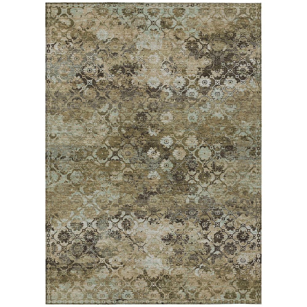 Chantille Machine Washable Indoor/Outdoor Abstract ACN2433 Khaki 5 ft. x 7 ft. 6 in. Area Rug price history on PriceWatchPro