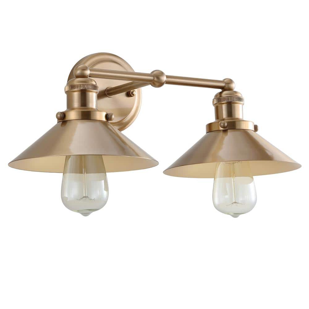 Elegant July 17.5" Brushed Brass Gold LED Vanity Light
