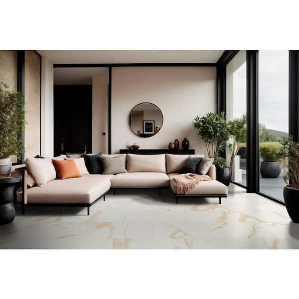 Ader Calacatta 12 in. x 24 in. Matte Porcelain Marble Look Floor and Wall Tile (448 sq. ft./Pallet)