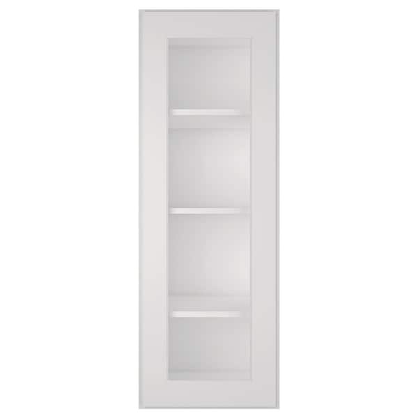 HOMEIBRO 15 in. W X 12 in. D X 42 in. H in Shaker Dove Plywood Ready to Assemble Wall Kitchen Cabinet with 1-Door 3-Shelves