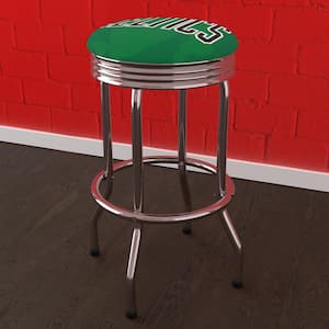 Boston Celtics Fade 29 in. Green Backless Metal Bar Stool with Vinyl Seat