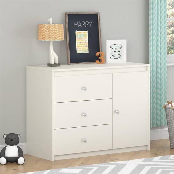 Ameriwood Elements 3-Drawer White Chest