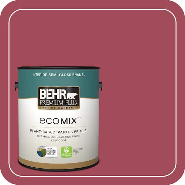 1 gal. #130D-6 Sweet Spiceberry Semi-Gloss Enamel EcoMix Plant-Based Interior Paint & Primer