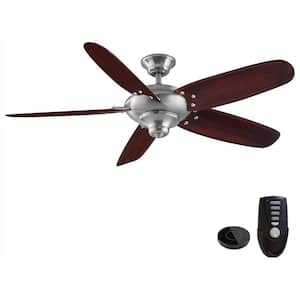 Altura 56 in. Brushed Nickel Wi-Fi Enabled Smart Ceiling Fan with Remote Works with Google Assistant and Alexa