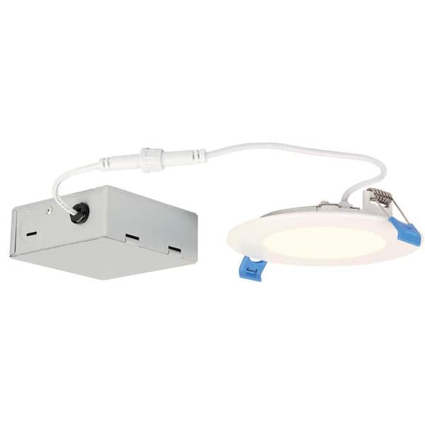 Westinghouse Slim 4 in. 2700K Warm White New Construction and Remodel IC Rated Integrated LED Recessed Kit for Shallow Ceiling