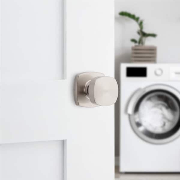 Arroyo Satin Nickel Hall/Closet Knob with Soft Modern Rose