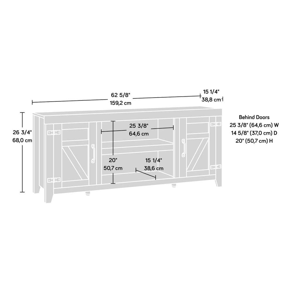 Sindoori Mango Farmhouse TV Stand with Cabinets