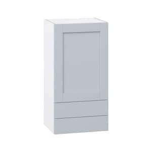 Cumberland Light Gray Shaker Assembled Wall Kitchen Cabinet with Two 5 in. Drawers (18 in. W x 35 in. H x 14 in. D)