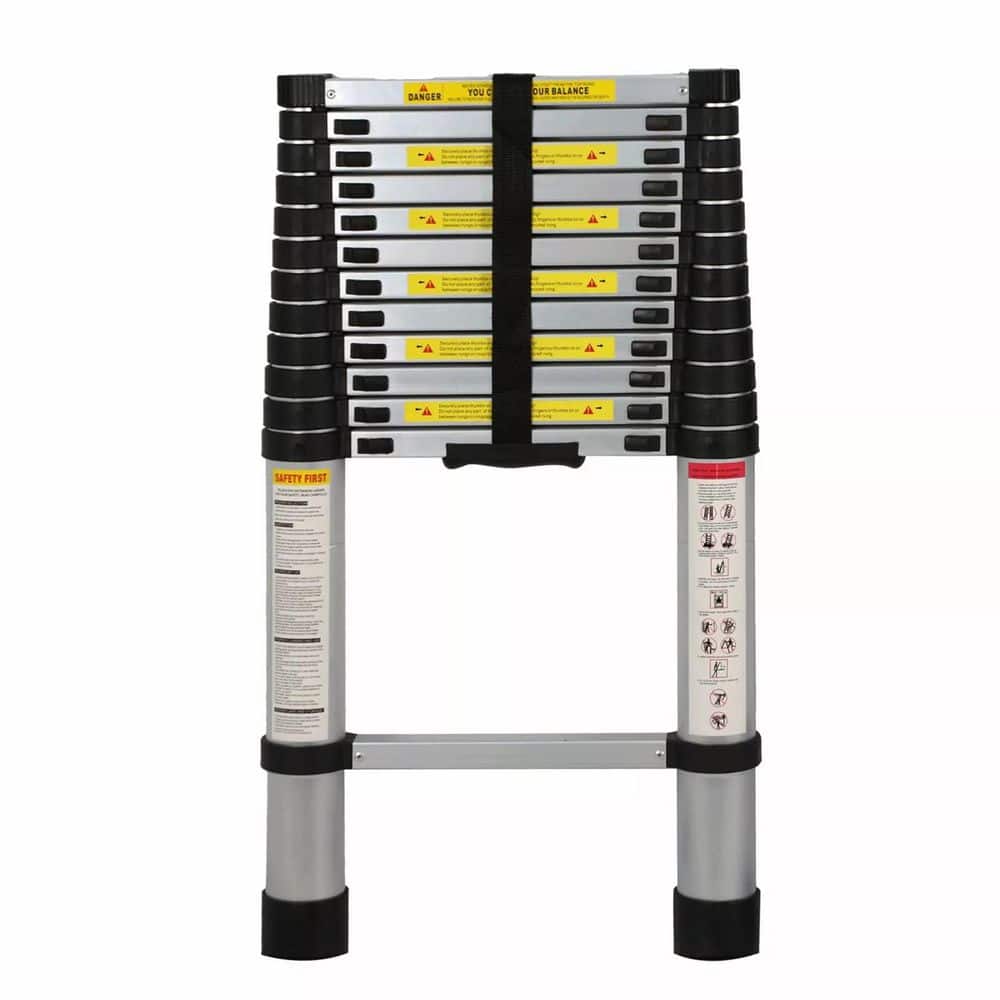 13 Steps 12.5 ft. Foldable Ladder Aluminum Telescoping Extension Ladder with 330 lbs. Max Load Capacity price history on PriceWatchPro