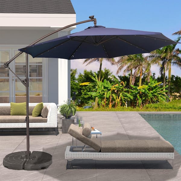 SunVilla 11' Color Changing LED Cantilever Umbrella With