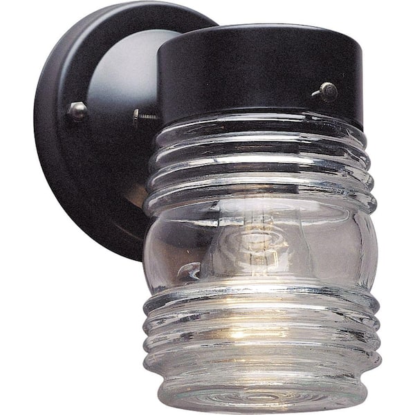 Volume Lighting 1-Light Black Outdoor Wall Mount Sconce