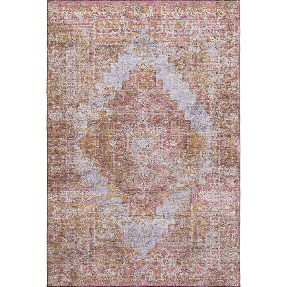 Mayfield Premium Machine Washable Abstract AMF2140 Blush 3 ft. x 4 ft. Area Rug price history on PriceWatchPro