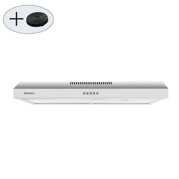 30 in. Stainless Steel Under Cabinet Range Hood Vent Cooking 230 CFM Kitchen 3 Speed cooker hood with light