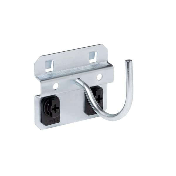 Triton Products 2-1/4 in. Curved 2 in. I.D. Zinc Plated Steel Pegboard Hook for LocBoard (5-Pack)