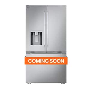 24 cu. ft Counter Depth MAX 3 Door French Door Refrigerator with Zero Clearance with Craft Ice in PrintProof STS