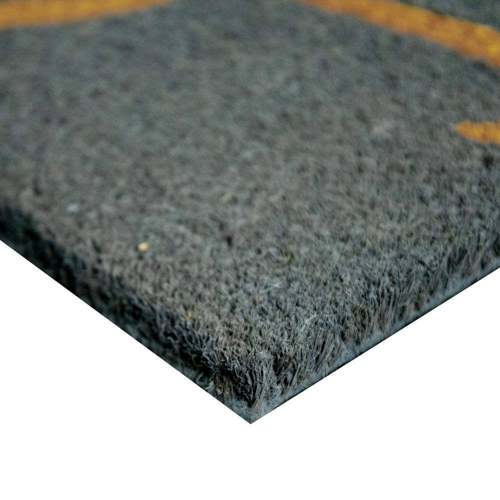Gray Coir Non-Slip Outdoor Welcome Doormat