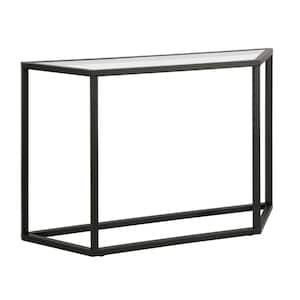 Levi 44 in. Blackened Bronze Rectangle Glass Console Table