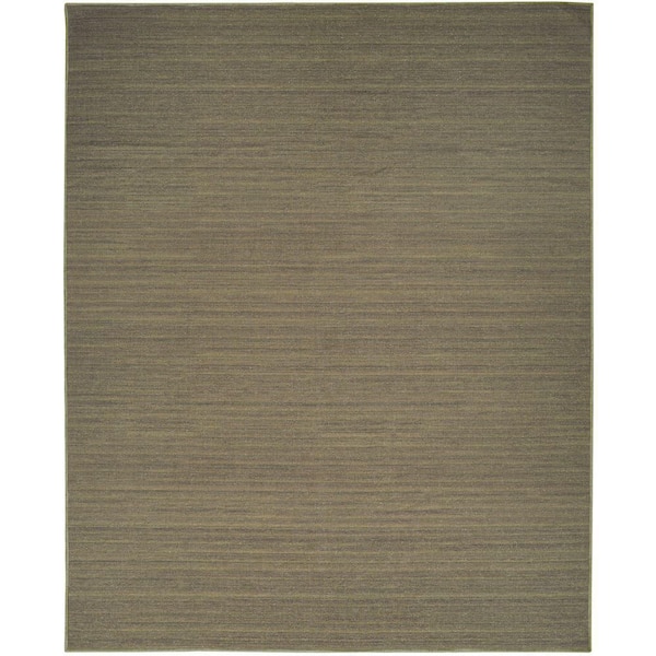 Nourison Washable Essentials Green 6 ft. x 9 ft. All-over design Contemporary Area Rug