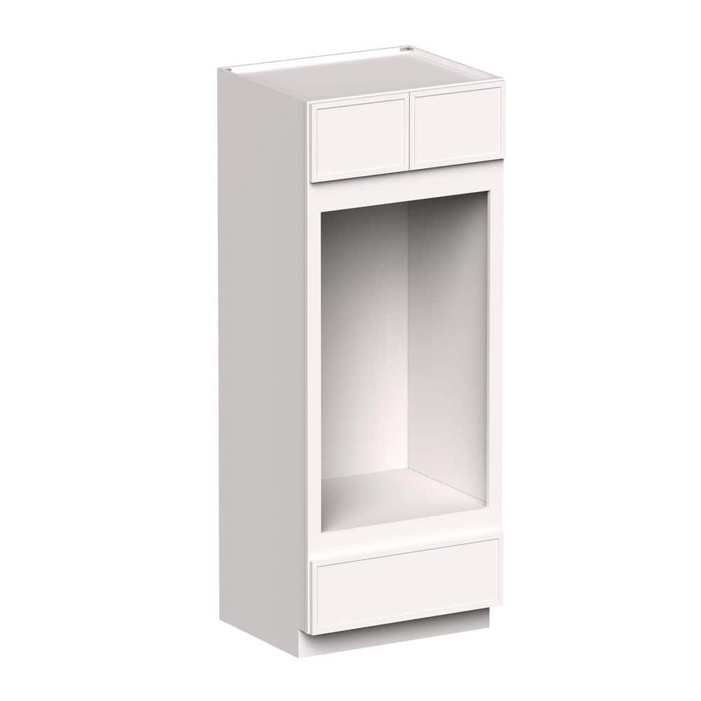 33 in. W x 27 in. D x 84 in. H RTA Solid Wood Double Oven Kitchen Cabinet in Snow White with Drawer Full Overlay Design price history on PriceWatchPro