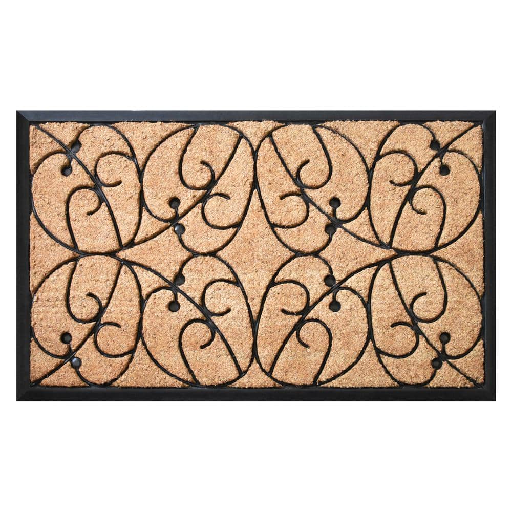 Elegant Coir and Rubber 24" x 36" Outdoor Doormat