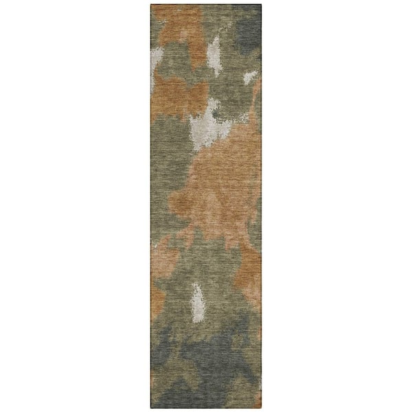 Chantille Machine Washable Indoor/Outdoor Abstract ACN3017 Terracotta 2 ft. x 7 ft. Runner Rug