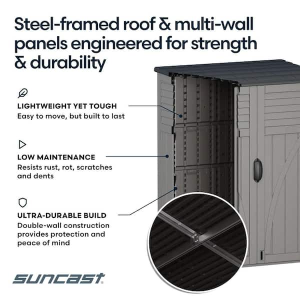 Suncast Modernist 7 ft. W x 7 ft. D Plastic Resin Storage Shed