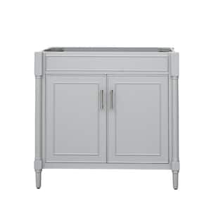 Bristol 36 in. W x 21.5 in. D x 34 in. H Bath Vanity Cabinet without Top in Light Gray