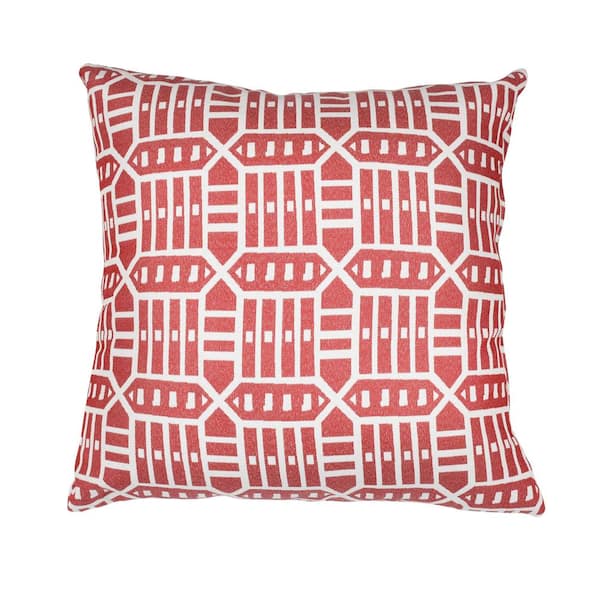 Astella Roland Red Square Outdoor Accent Lounge Throw Pillow TP24-FA55 ...